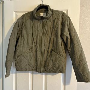 Lucky Brand Quilted Lightweight Jacket Army Green Size Large
